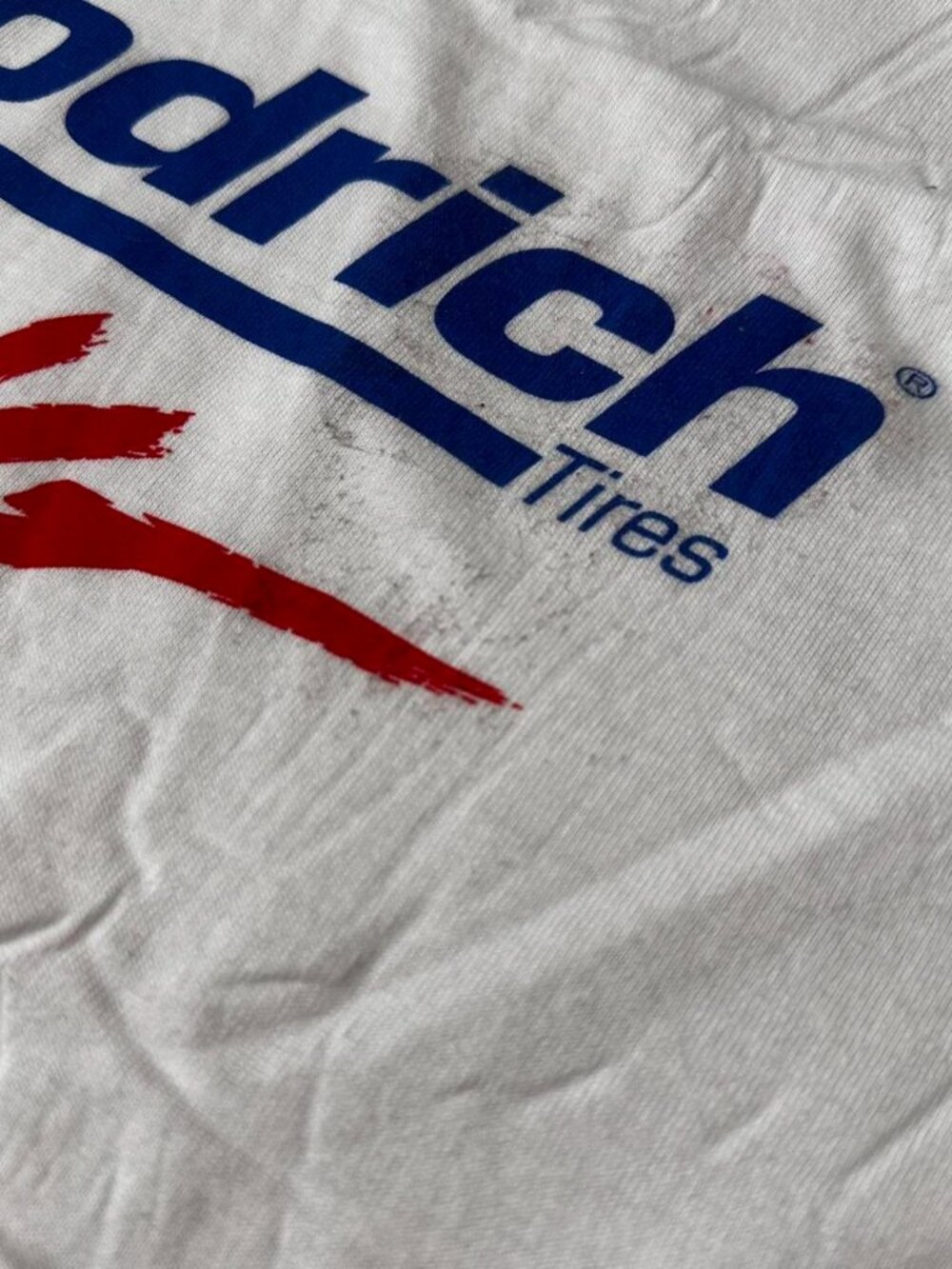 White BF Goodrich Racing Ringer Tee Size M - Picture 4 of 4